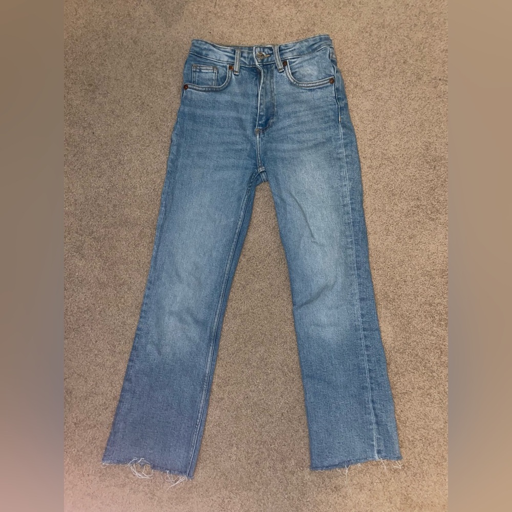 ZARA Light Blue Distressed Denim Jeans